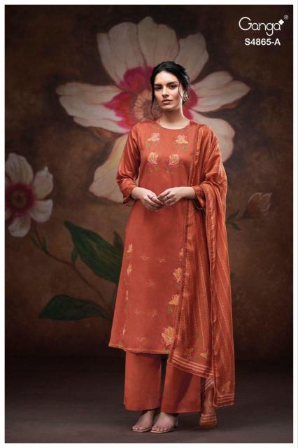 Ganga pratika 4865 online wholesale website dress material